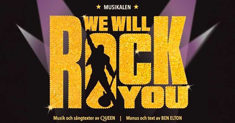 We will rock you logo. Raseborgs sommarteater.